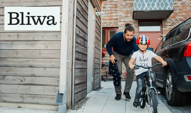 Bliwa Barn som cyklar